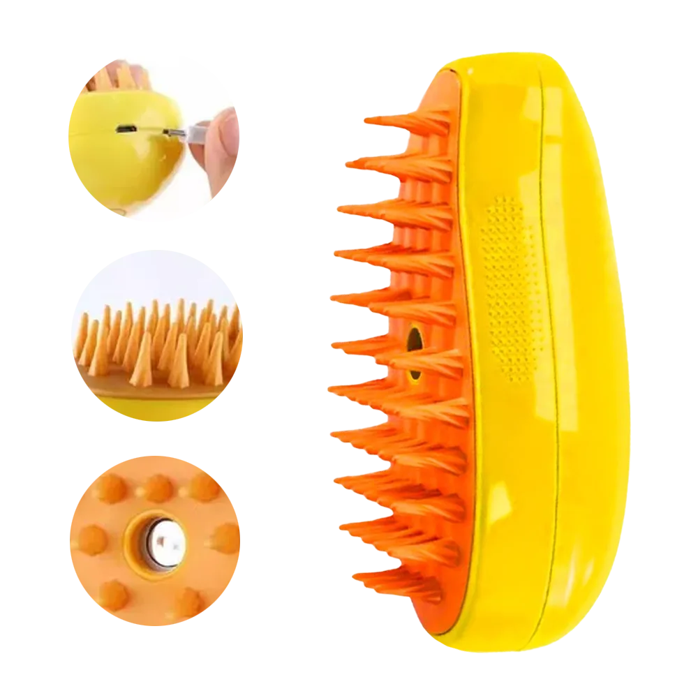 CEPILLO PARA MASCOTAS A VAPOR SUEAVE Y QUITA PELUSA